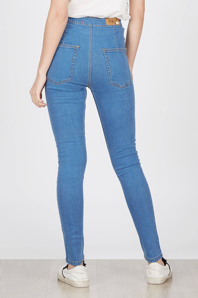 Sell Naara Highwaist Skinny Jeans No Pocket in Light Blue Jeans |  Berrybenka.com