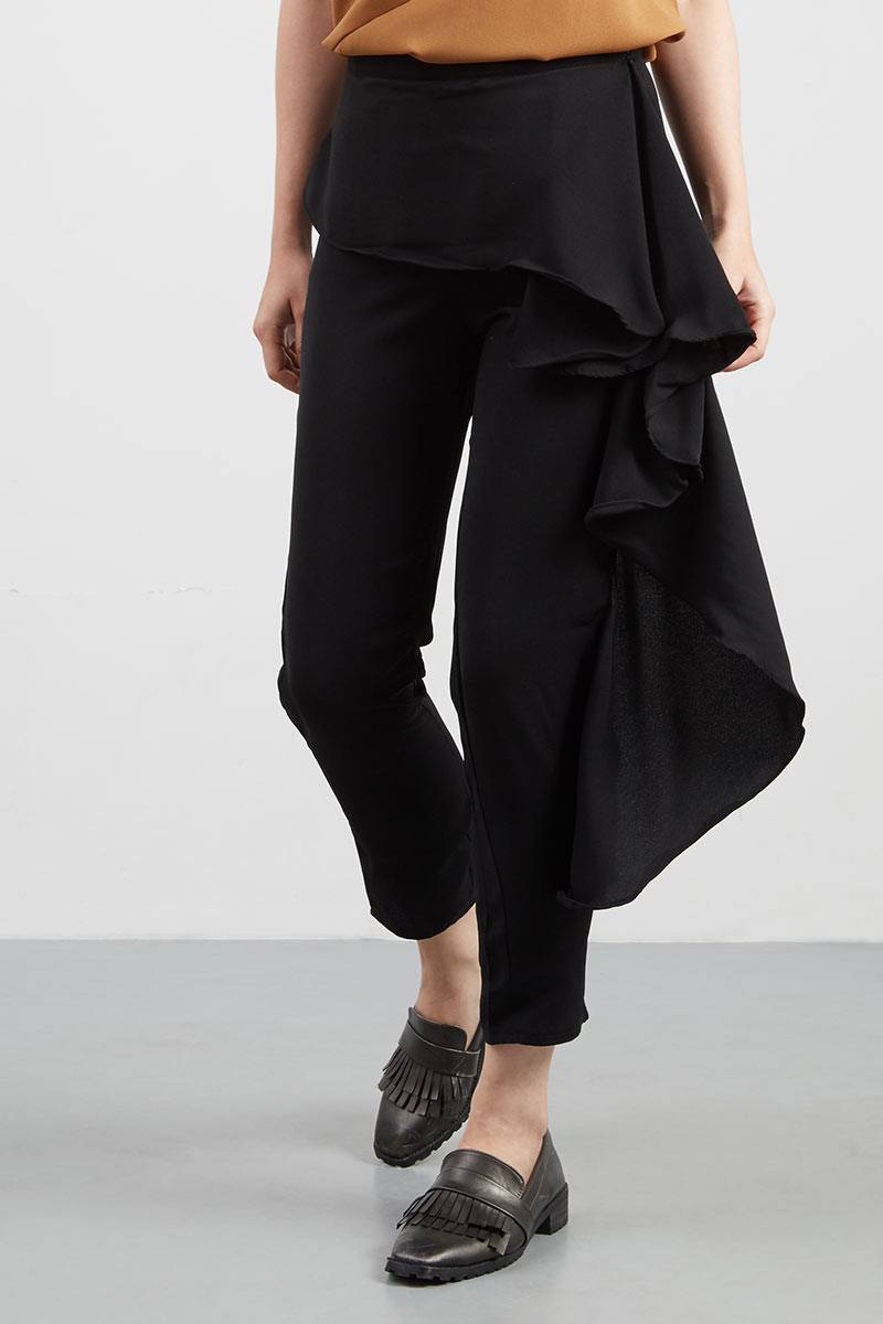 Sell Helenka Black Ruffles Pants Long 