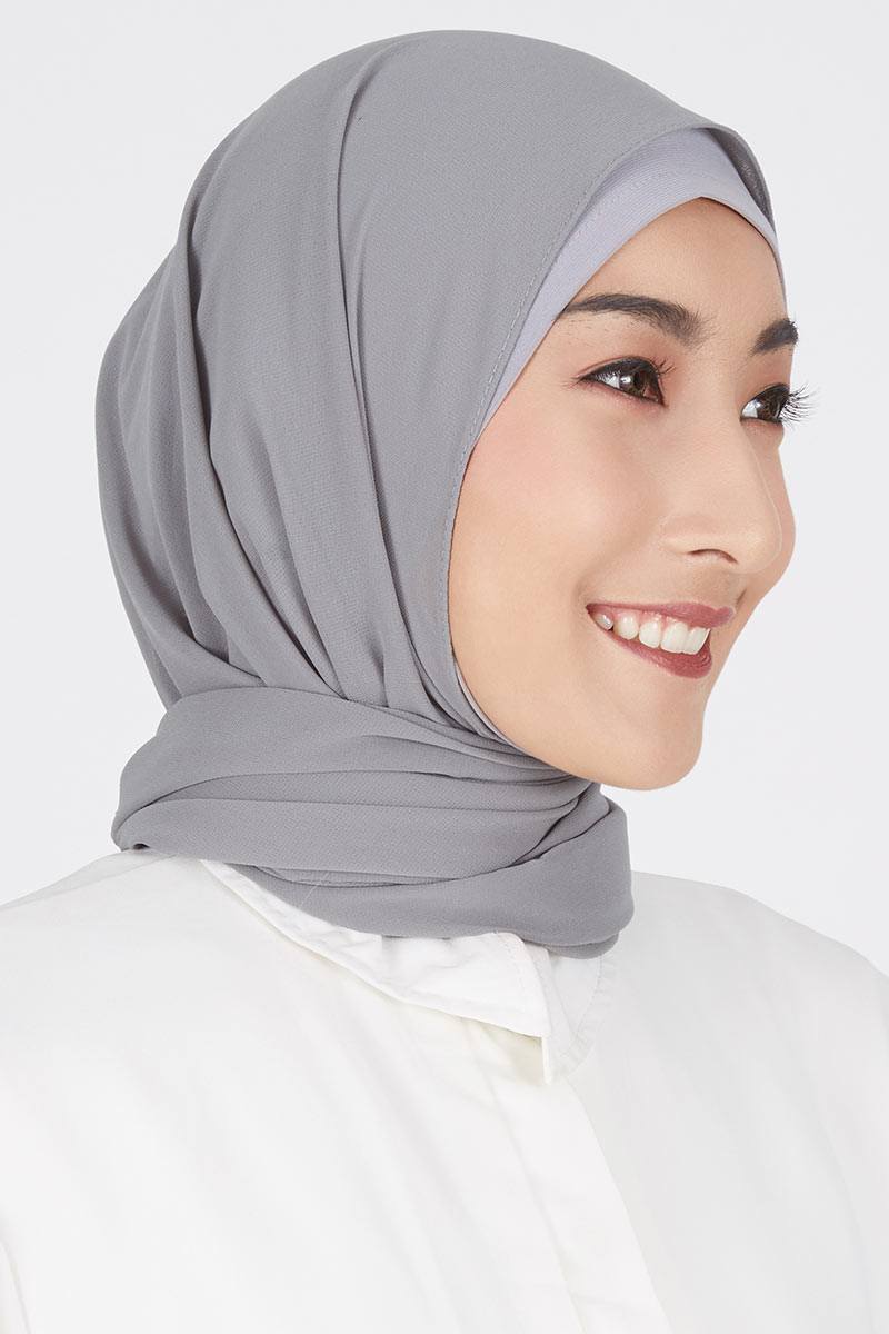 Sell Pashmina Qory Light Grey Hijab Essential Hijabenka Com