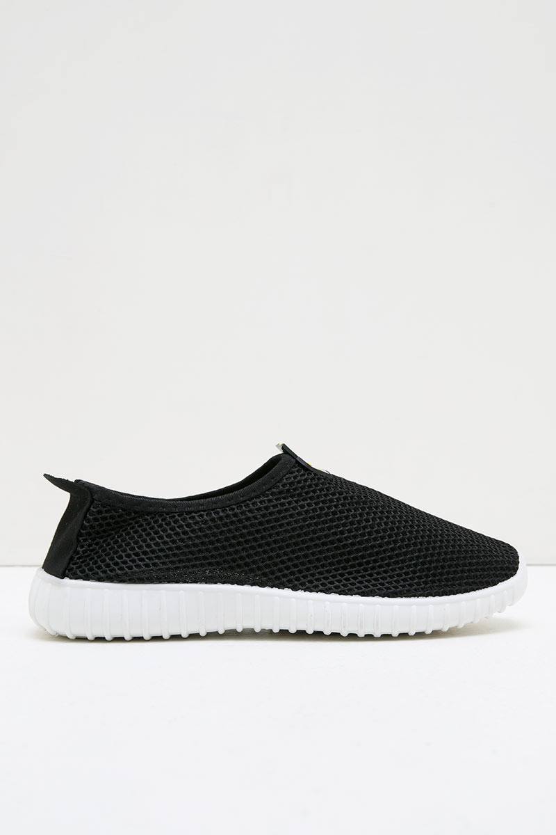 black sneakers canvas