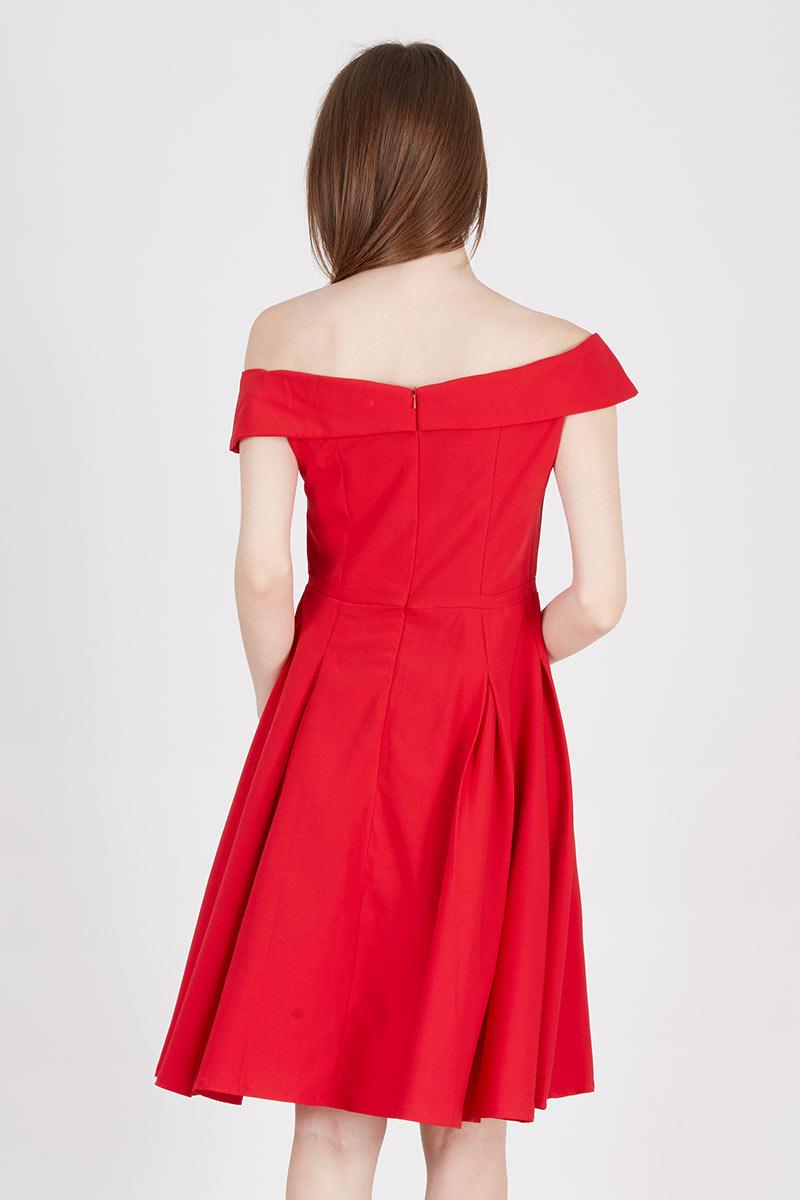 Sell Luselle Off Shoulder Dress Red 