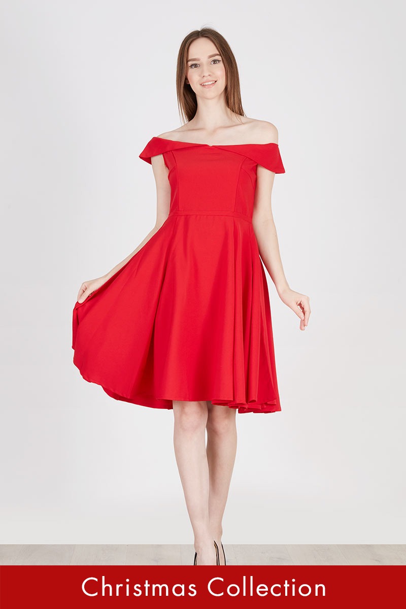 Sell Luselle Off Shoulder Dress Red 
