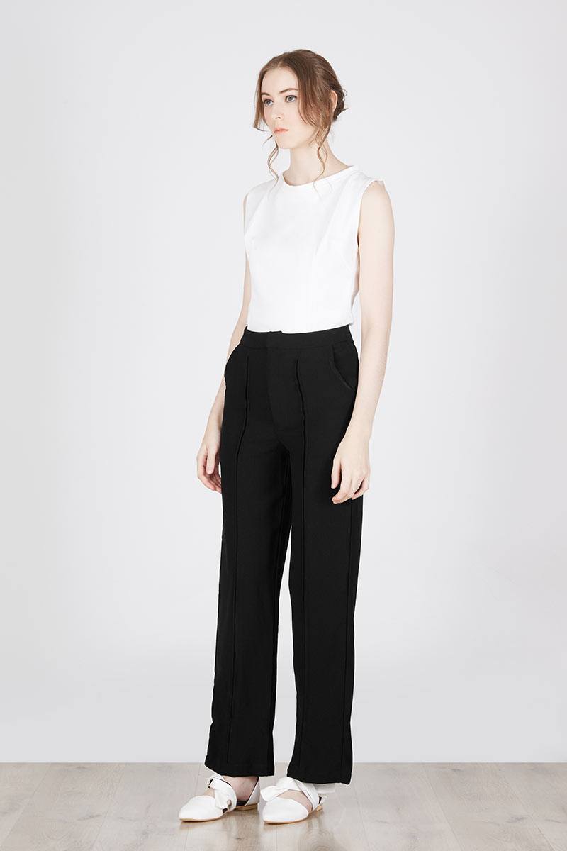 Sell Lyle Black Straight Cut Pants Long 