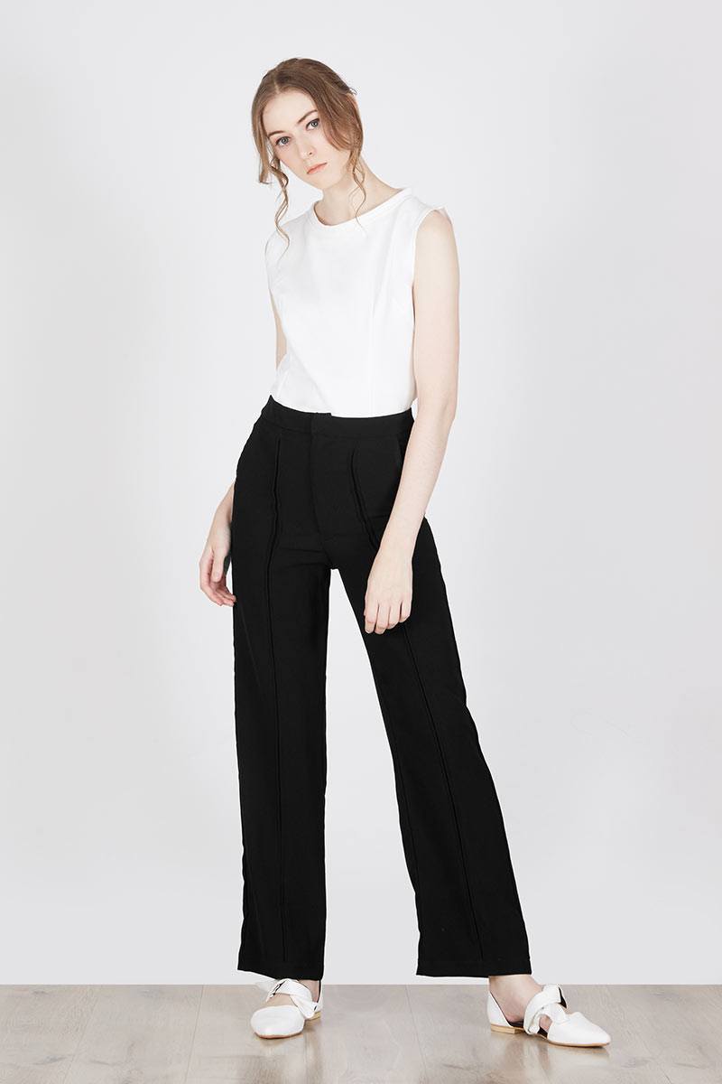 Sell Lyle Black Straight Cut Pants Long 