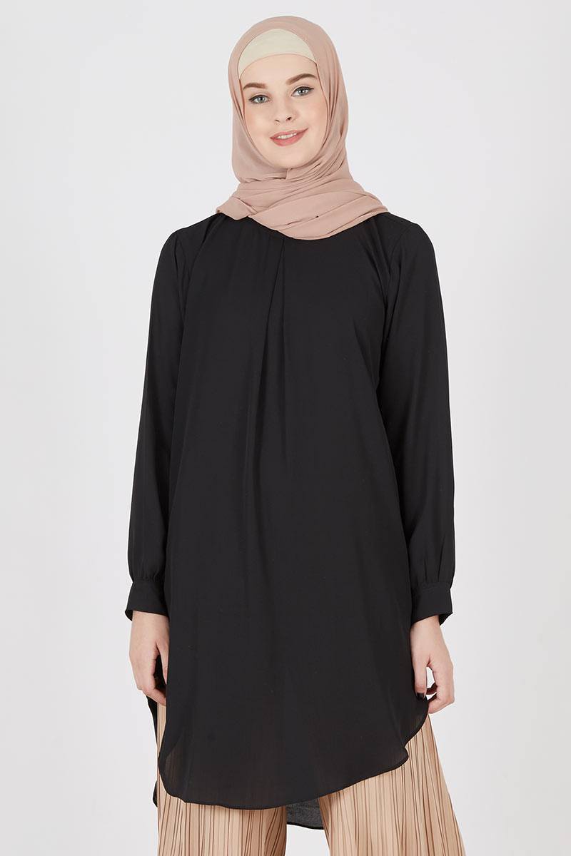 long sleeve tunic black