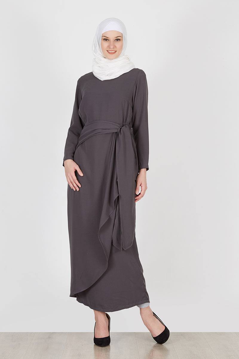 Sell Yuka Dress Plain Dark Grey Dresses-and-jumpsuit 