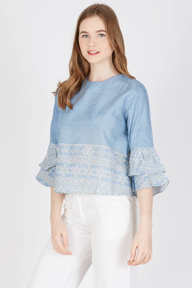 Sell Zasa List Blouse In Blue Tops 