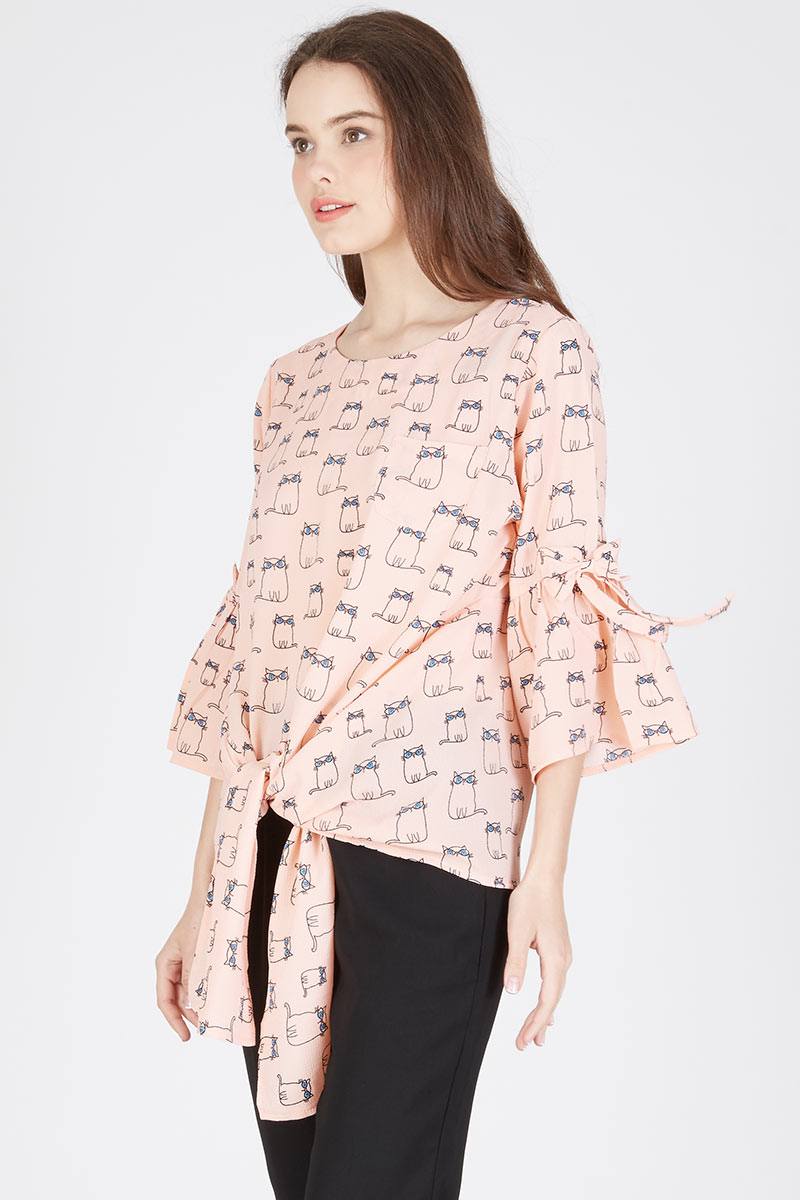 Sell RVCA15 Meeya Blouse in Peach Tops 