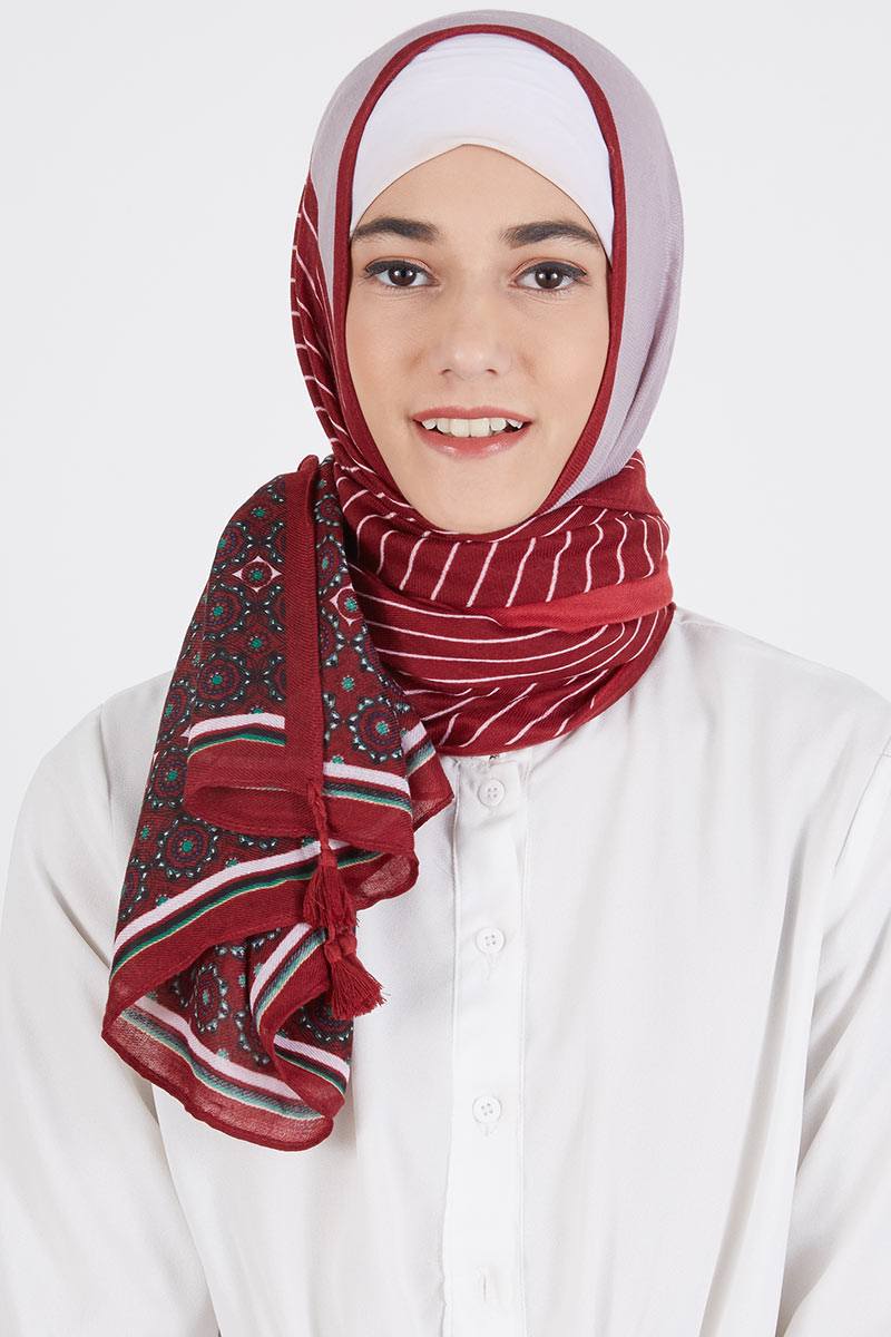 Sell Dafna Pashmina  Maroon  Hijab essential Hijabenka com