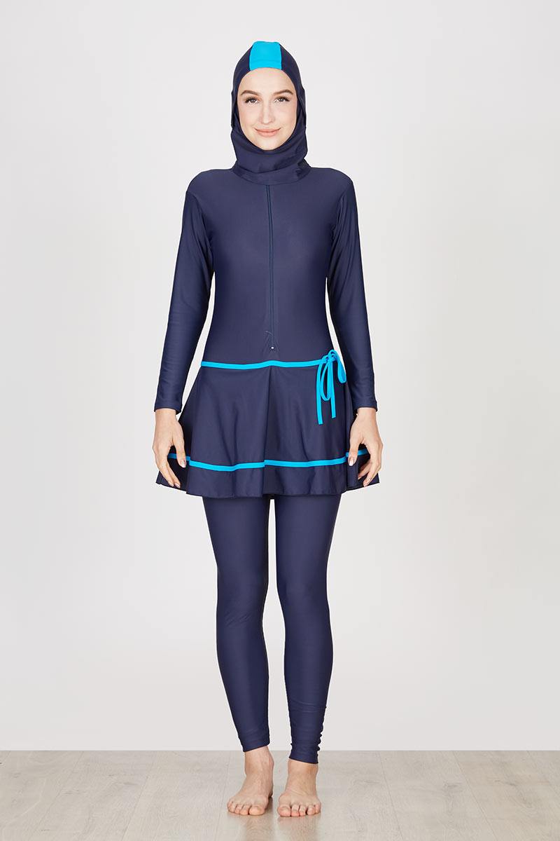Sell Baju Renang  Muslimah Dewasa Dongker List Biru Sportwear Hijabenka com