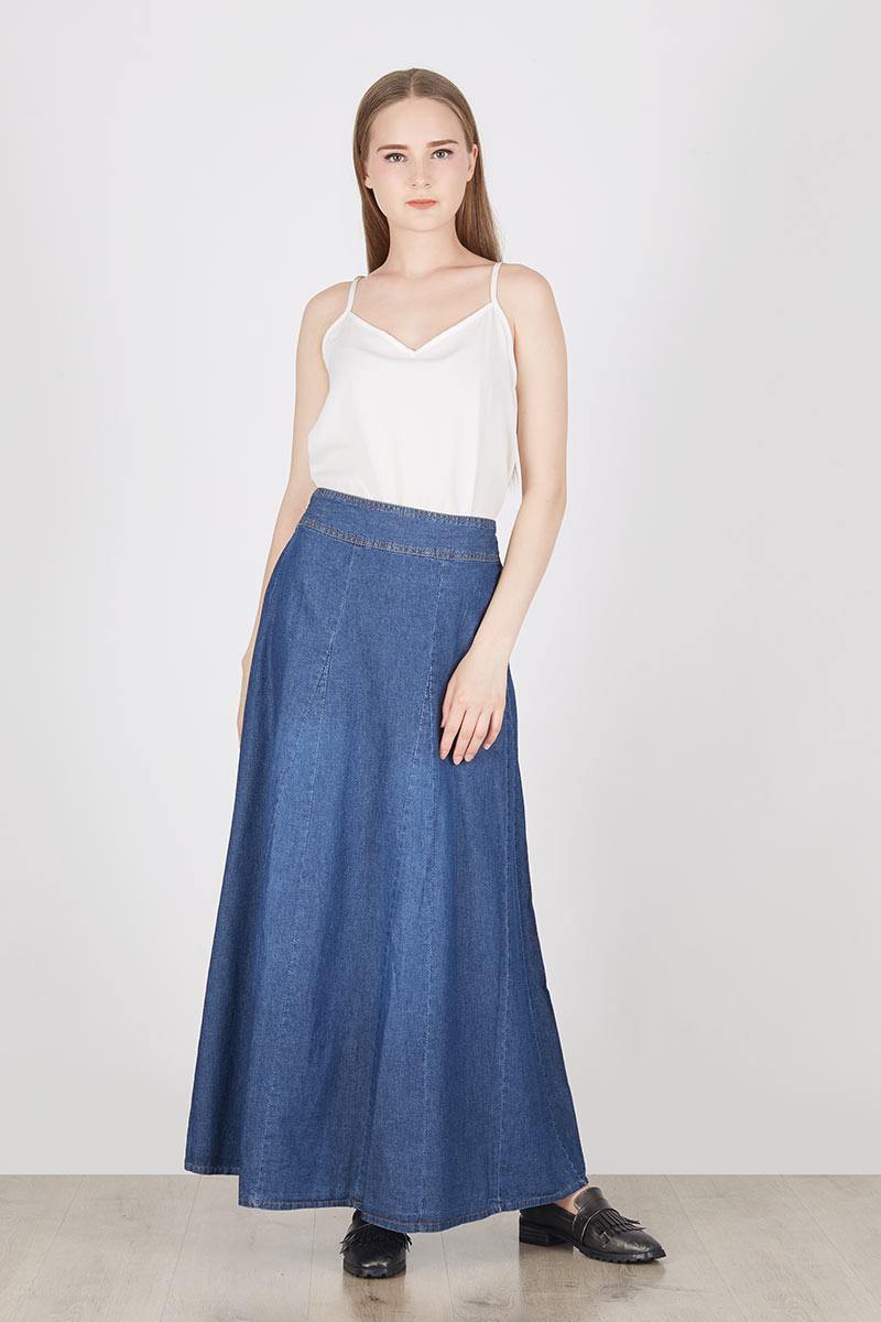 long skirt denim