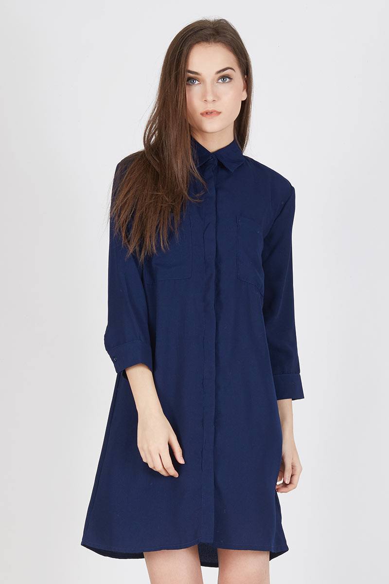 Sell Peggy Basic Shirt Dress Blue 