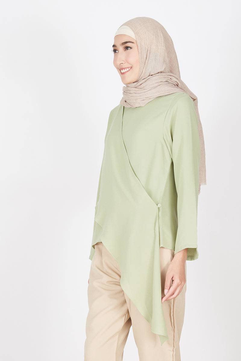 Sell Consuelo Top Light Green Clothing  Hijabenka.com