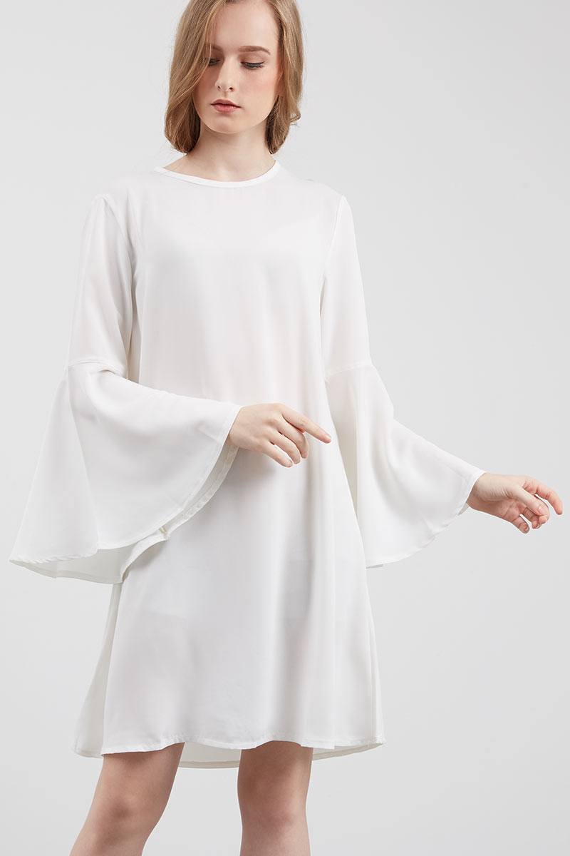 Sell Pavoni Bell Sleeve Dress White 