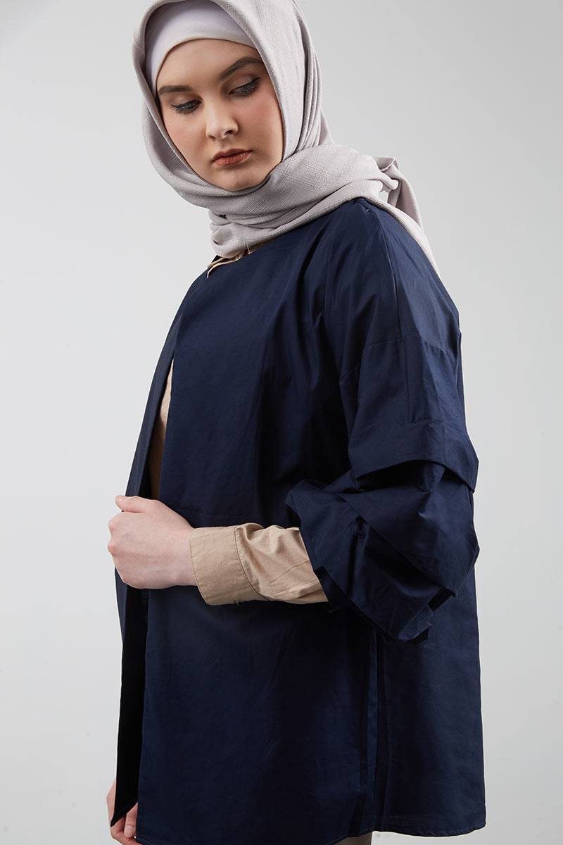 Sell Jaselyn Outer Navy Outerwear  Hijabenka.com