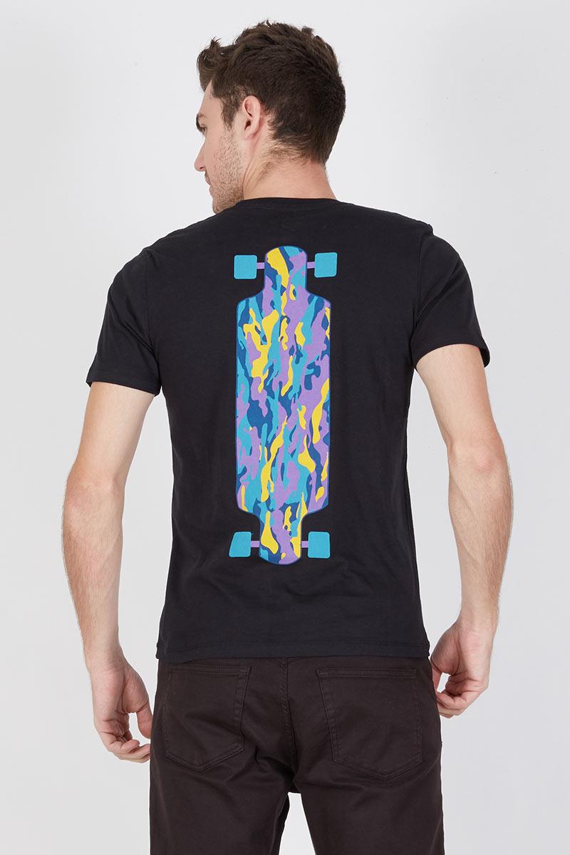 Sell Men Longboard Tshirt Black Tops