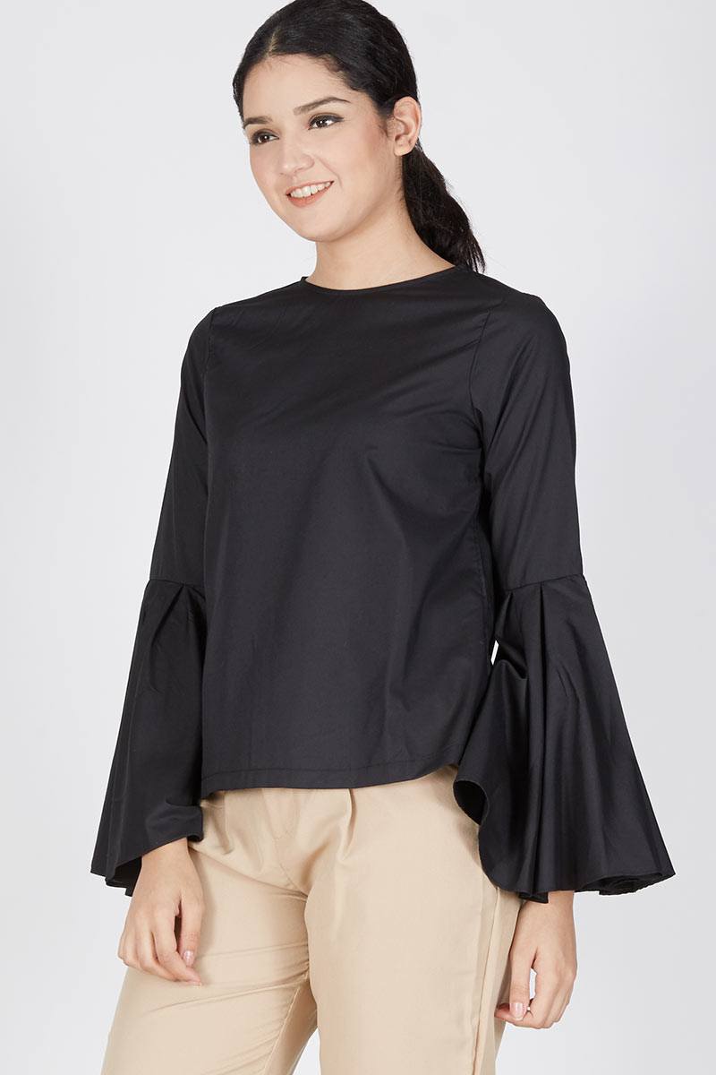 Sell Rufina Flare Sleeve Top Black Tops 