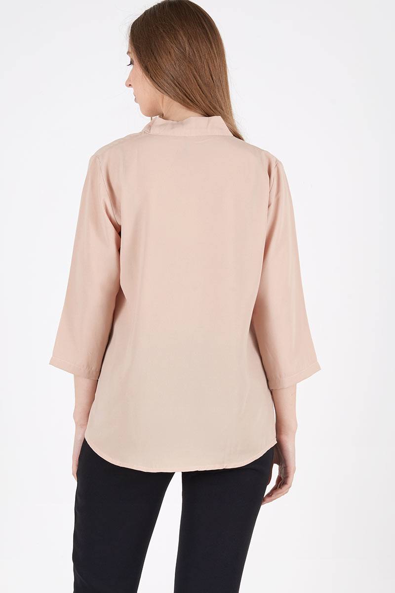 Sell Saadia Bow Blouse Khaki Blouse  Berrybenka.com