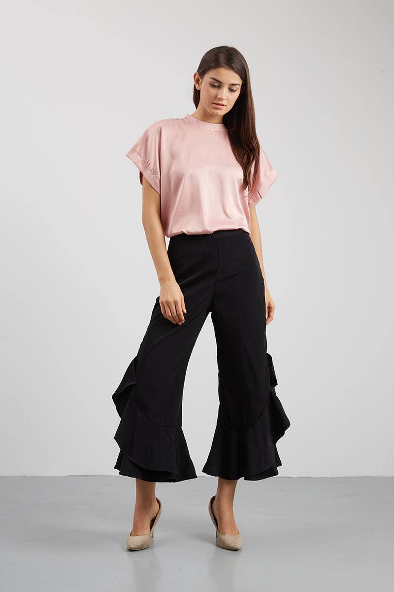 Sell Solly Ruffle Pants Black Long 