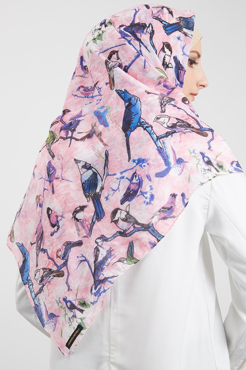 Sell Birds On Pink Background Hijab-essential  Hijabenka.com