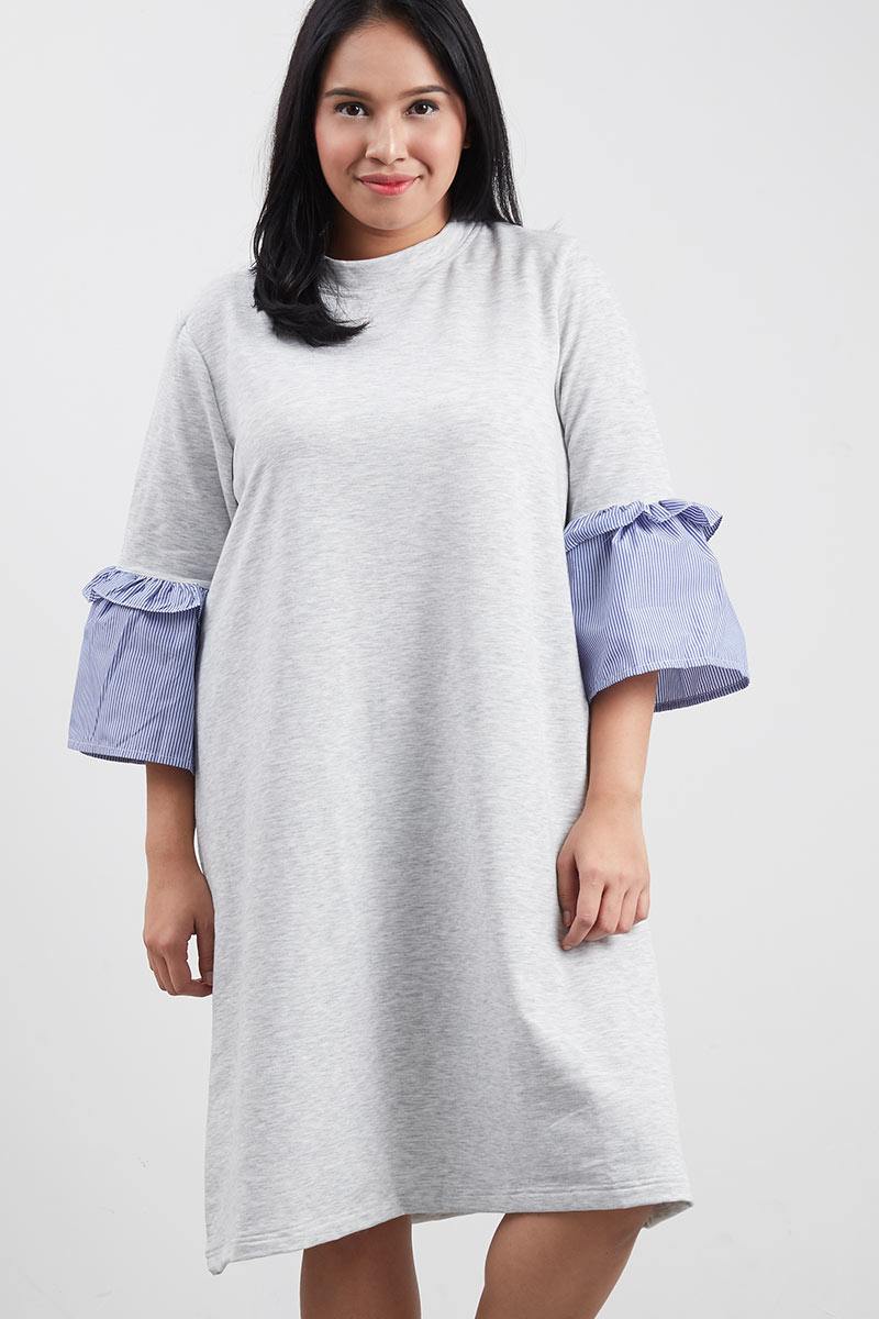 Sell Vira Bell Sleeve Dress Grey 