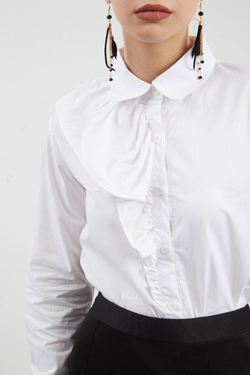 Sell Wesly Side Ruffled Top White Women 