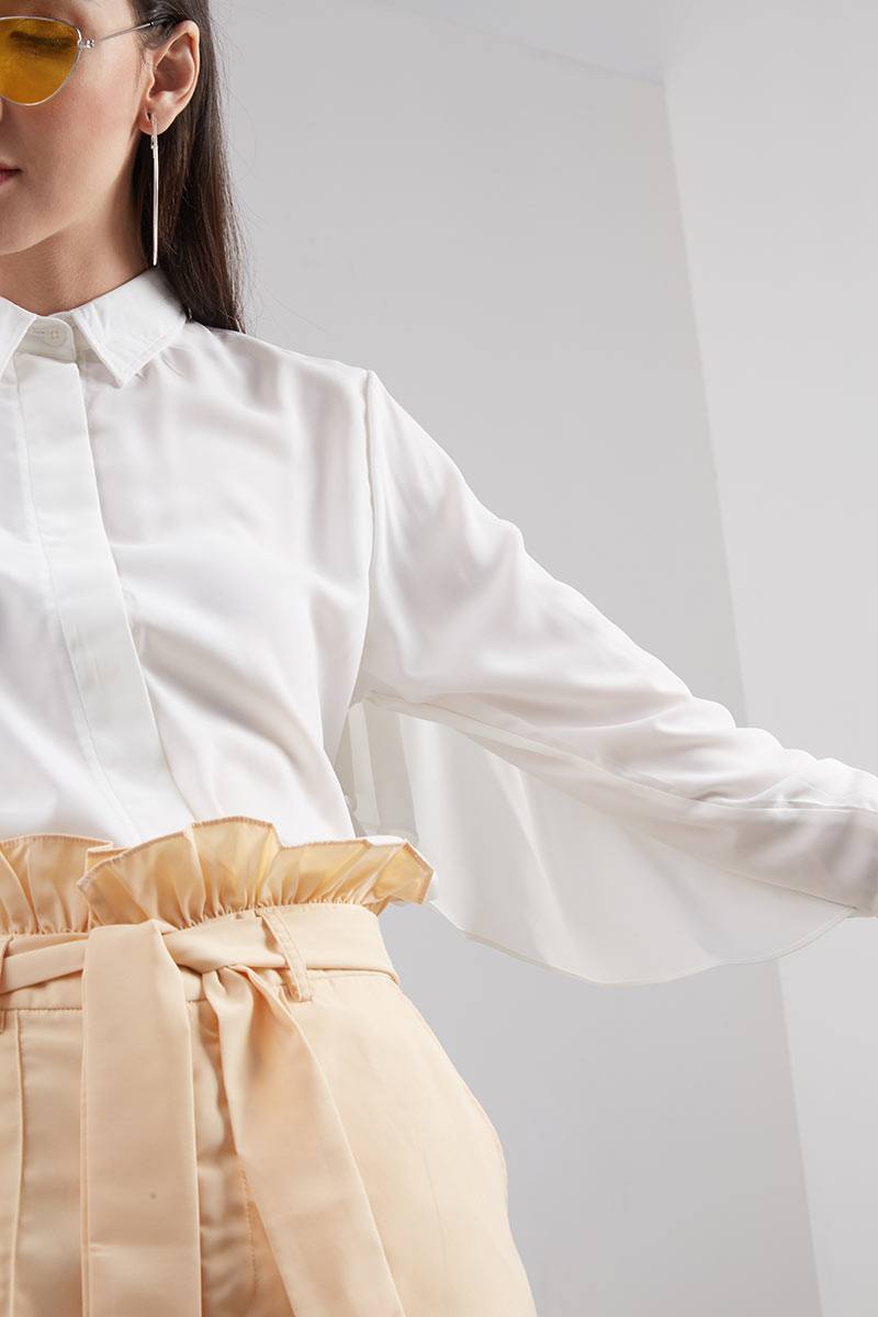 Sell Wenda Back Ruffle Shirt White 
