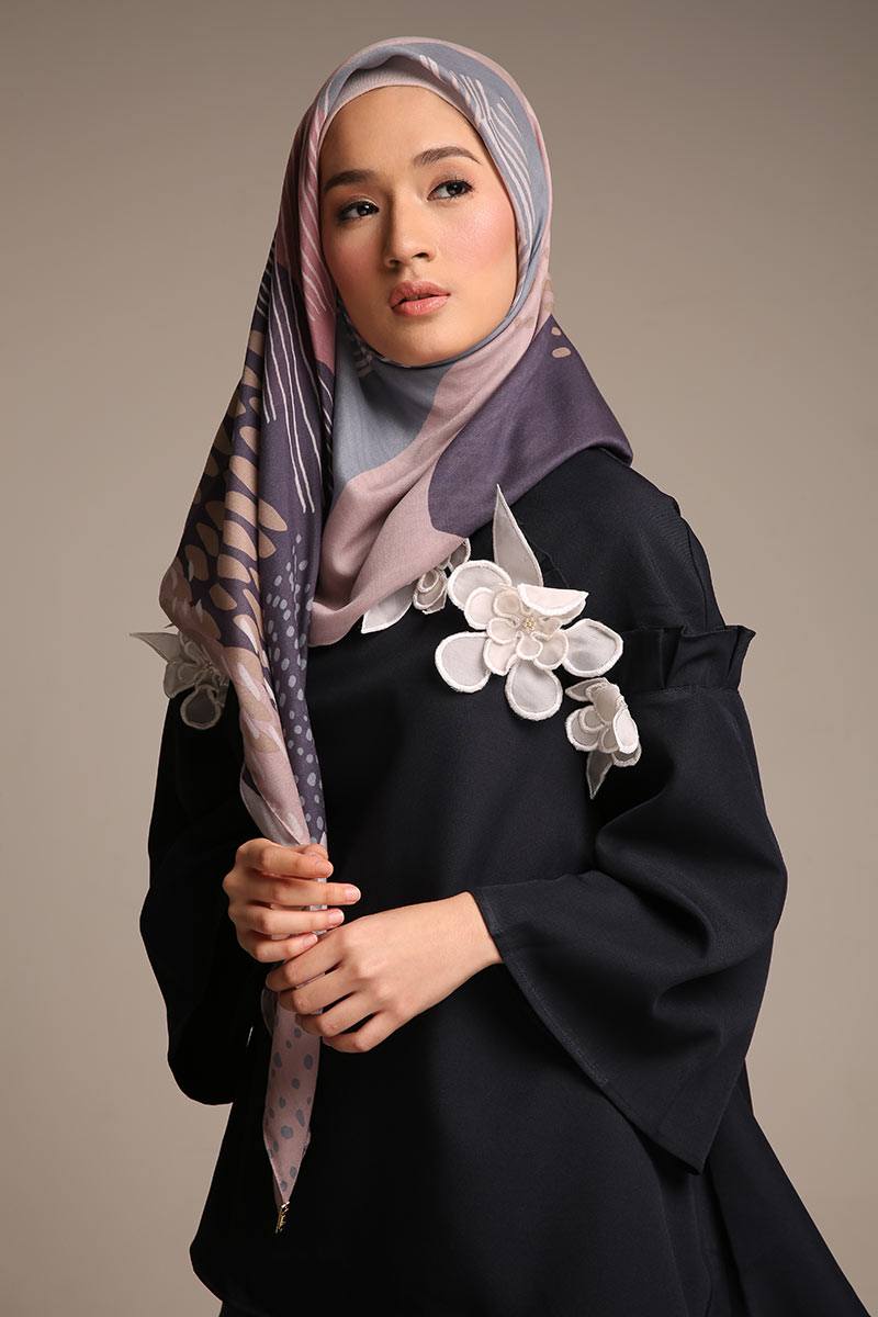 Sell Malaga Scarf Aqua Rose Hijab-essential  Hijabenka.com