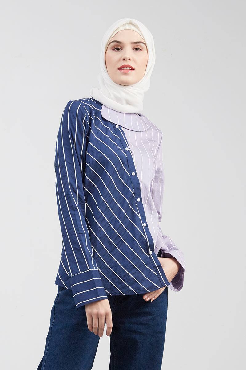 Sell Natiqa Apr Top Navy Baby Blue Tops  Hijabenka.com