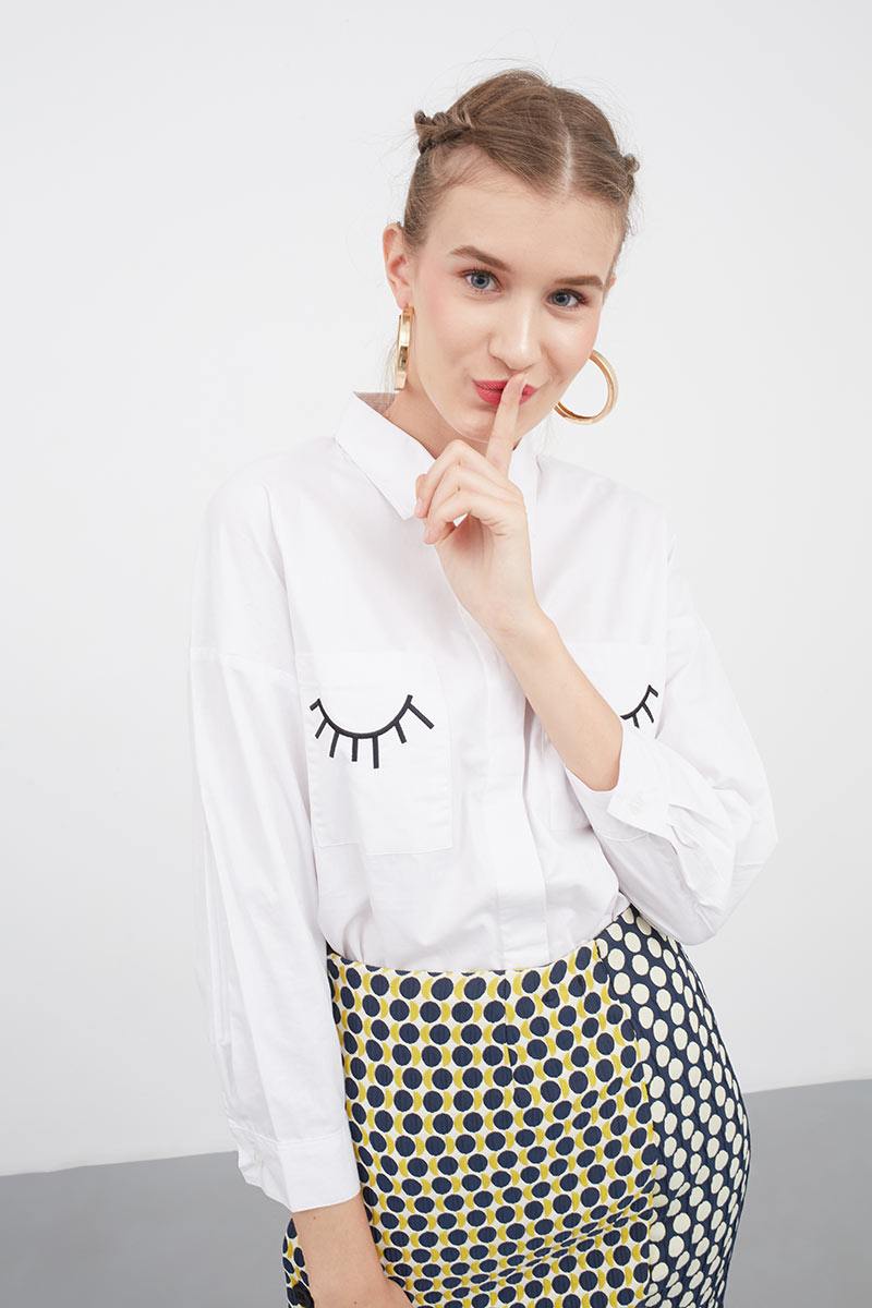 Sell Irina Embroidered Shirt White 