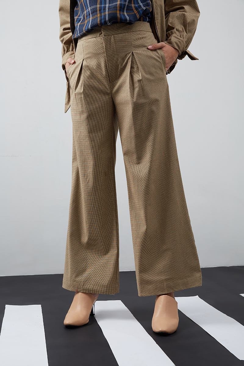 Sell Levi Houndstooth Box Pleated Pants Yellow Long pants 