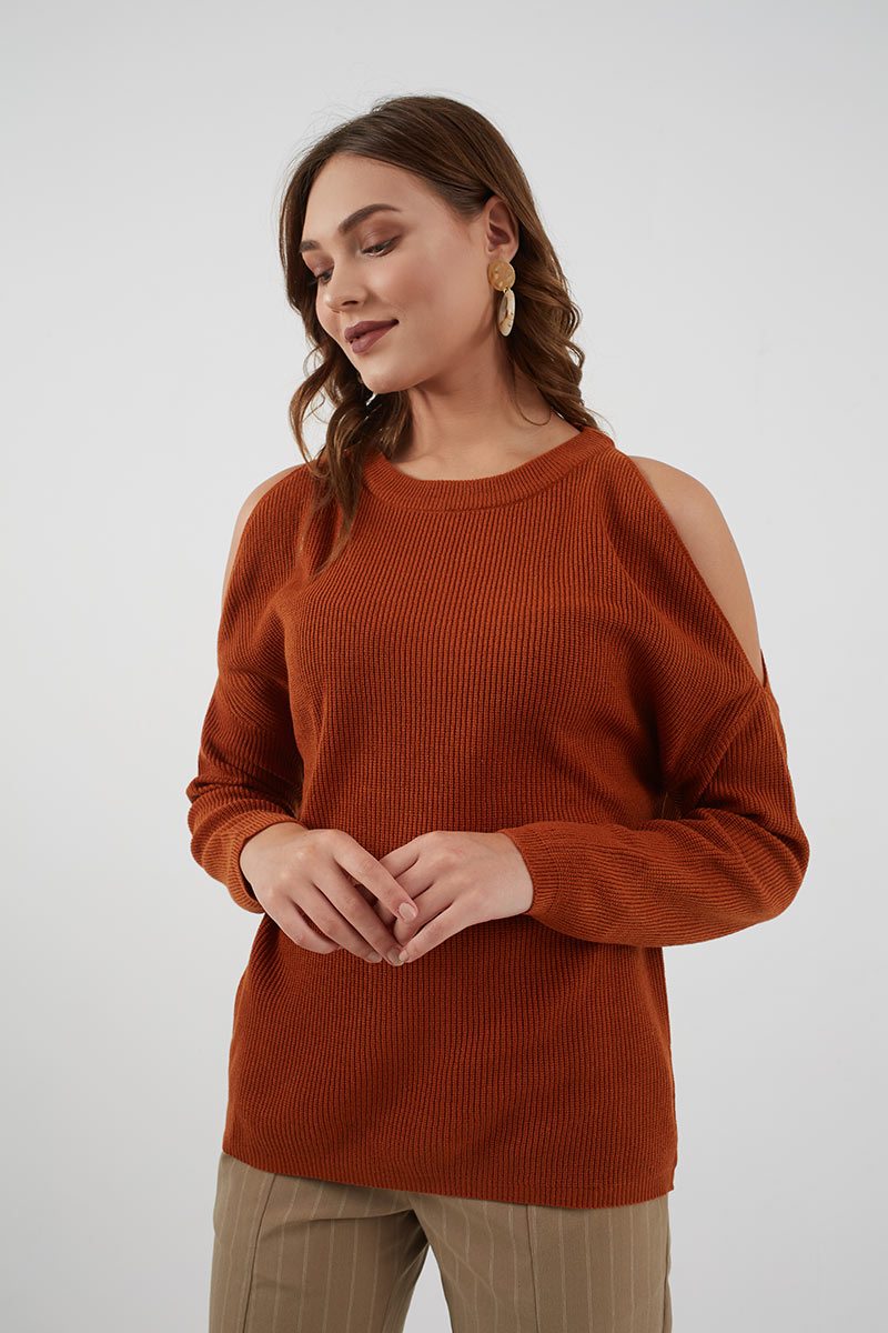 Sell Regina Cut Sleeve Knitted Top Orange Knitting1 ...