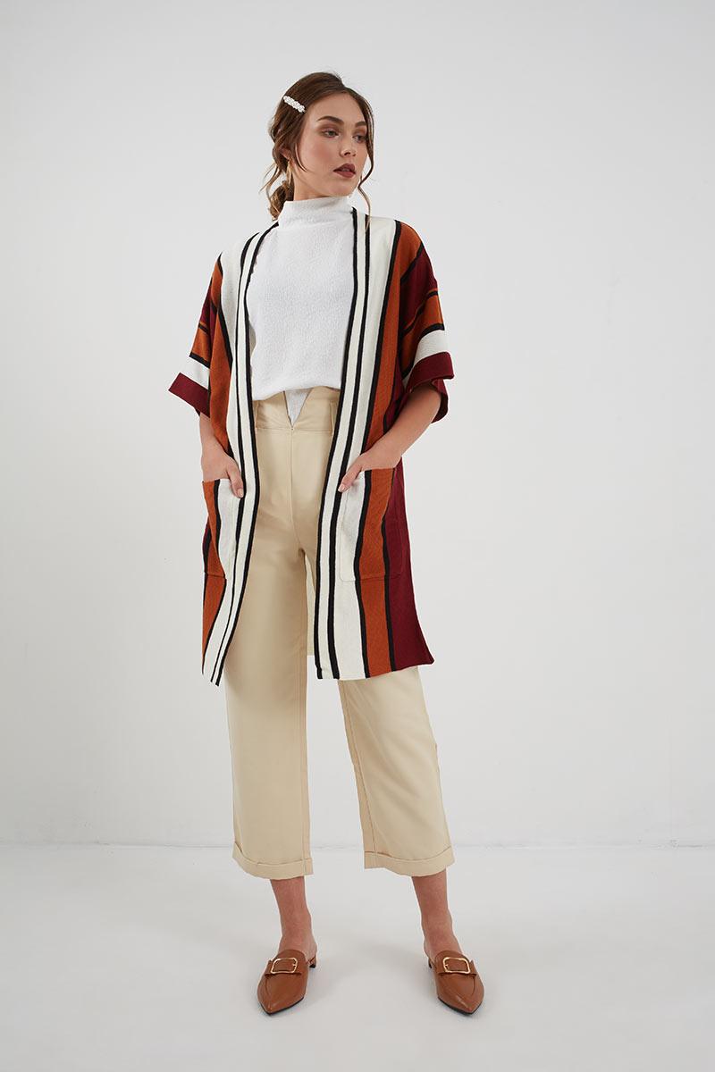Sell Reliya Long Outer Multicolor Kimono  Berrybenka.com