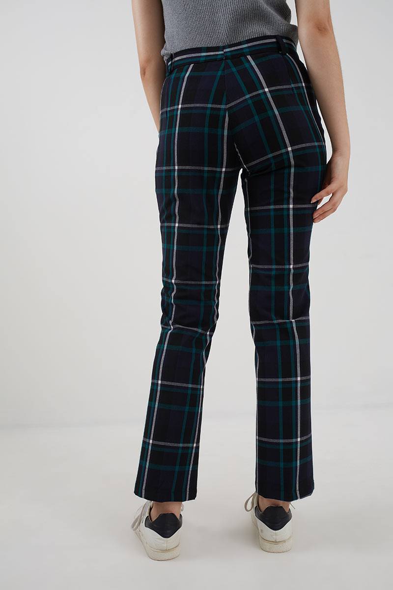 Sell Qabila Plaid Pants Black Long 