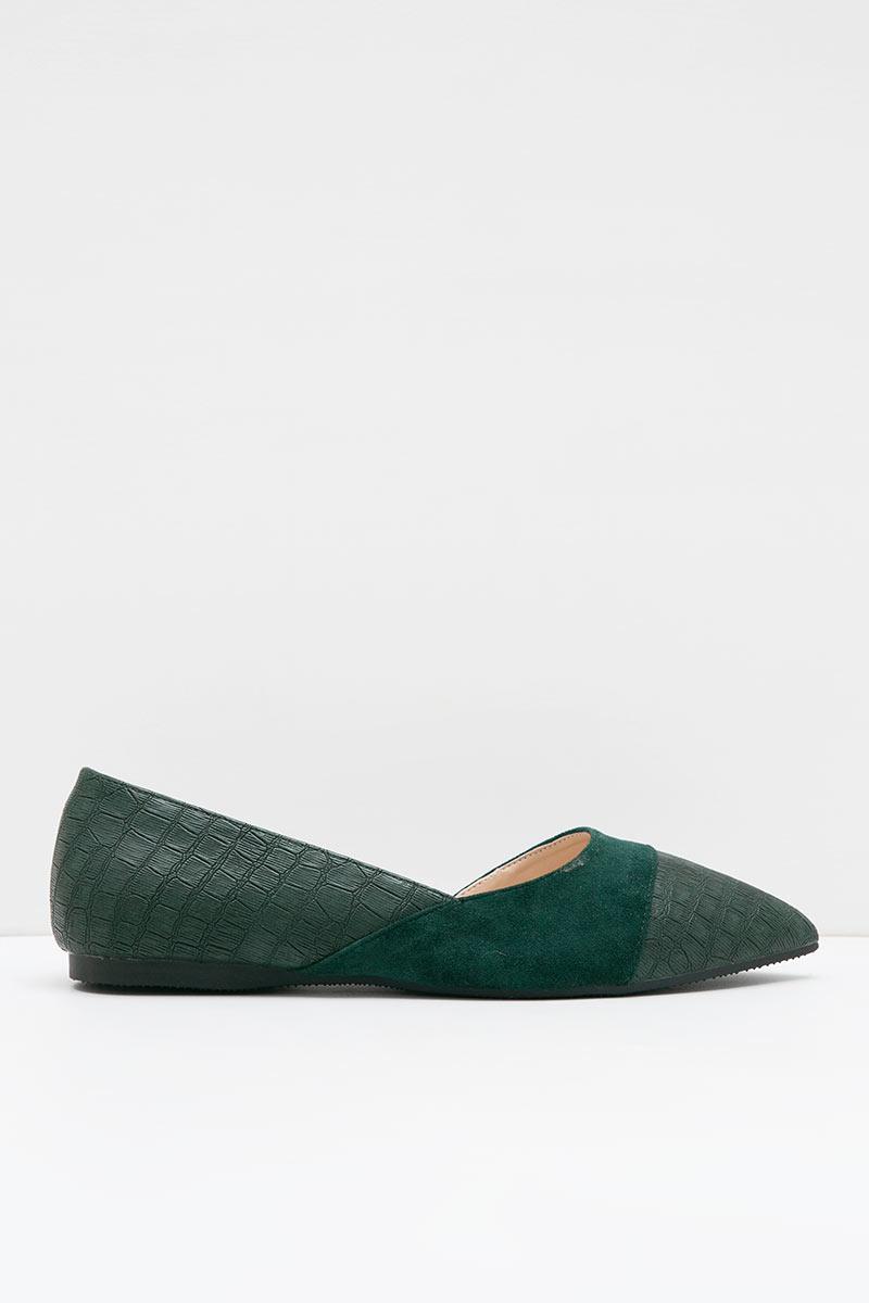 flats with green bottoms
