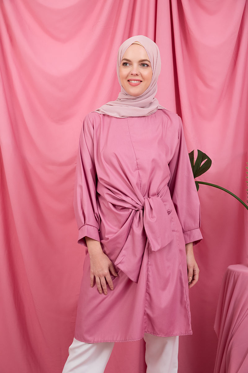 Sell Keysa Tunik Dusty Pink Tops | Hijabenka.com