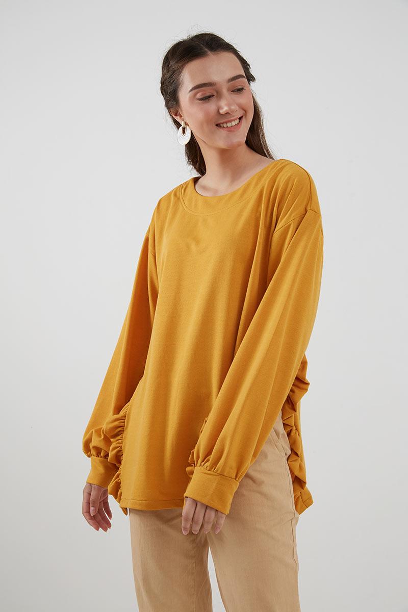 Sell Adela Ruflles Top Yellow Tops