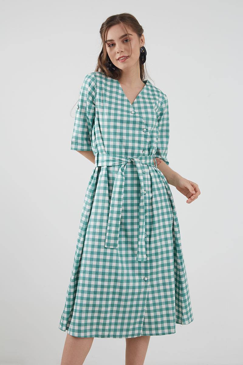 calvin klein gingham dress