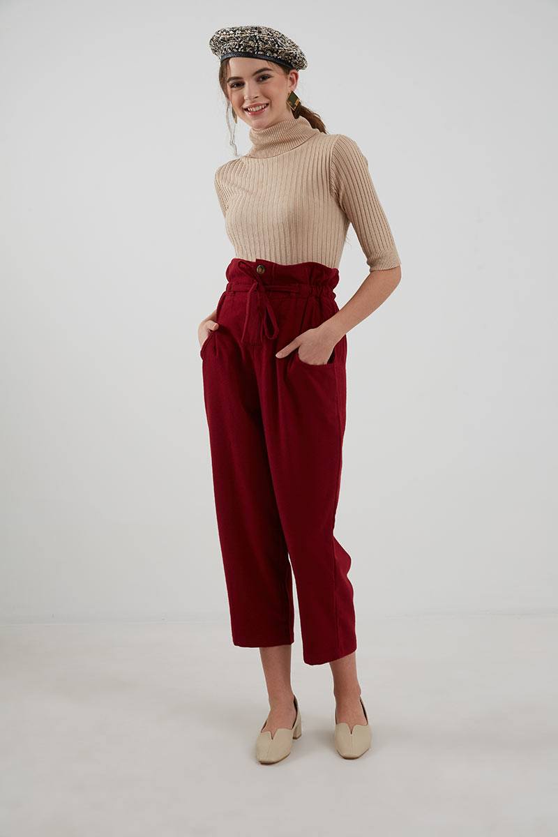 Sell Barsha Drawstring Paperbag Pants 