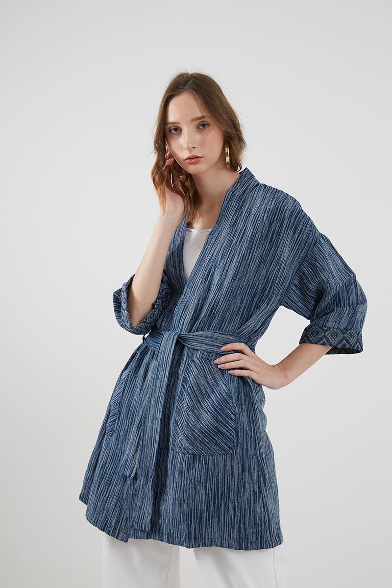 Sell Caterina Denim Kimono Outer Navy 
