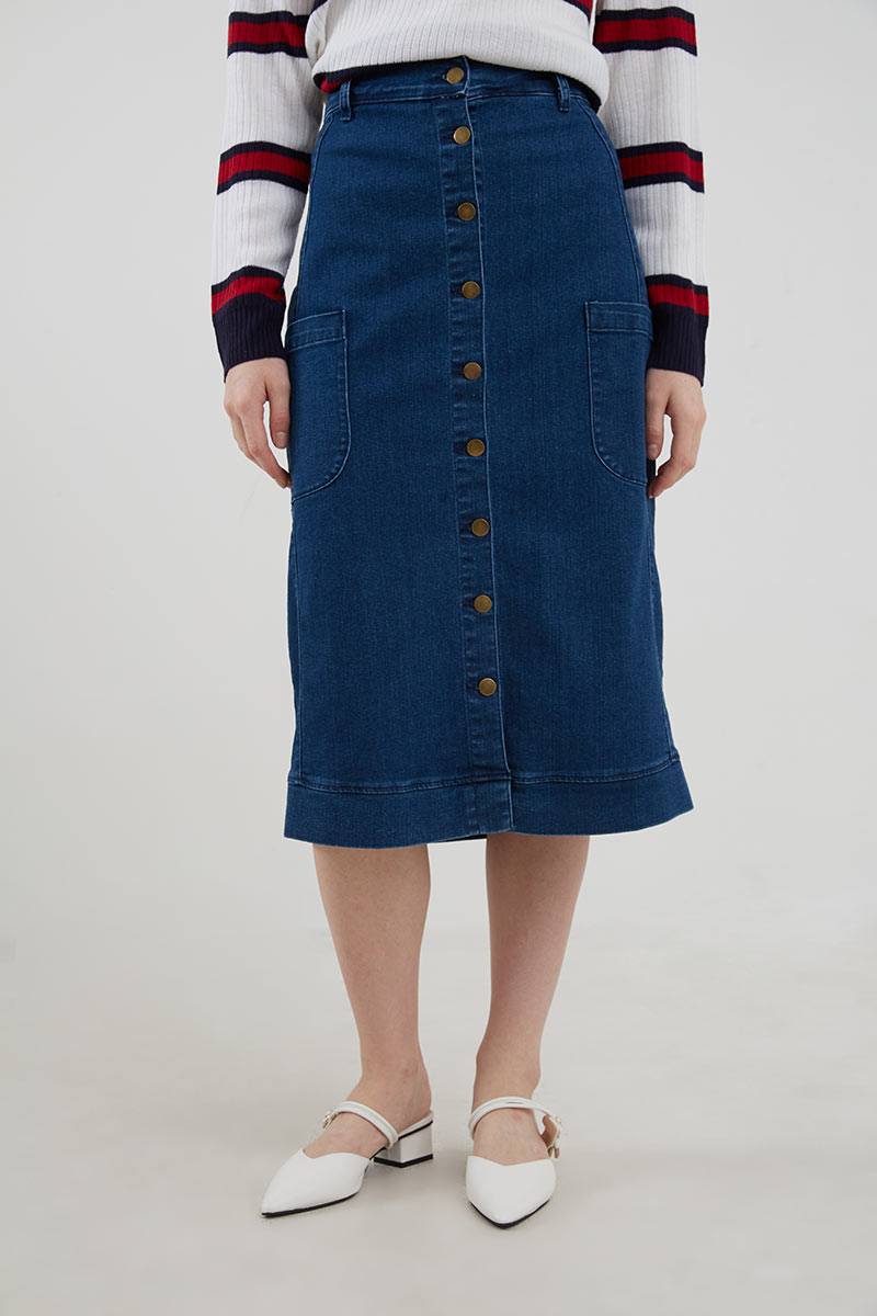 denim midi