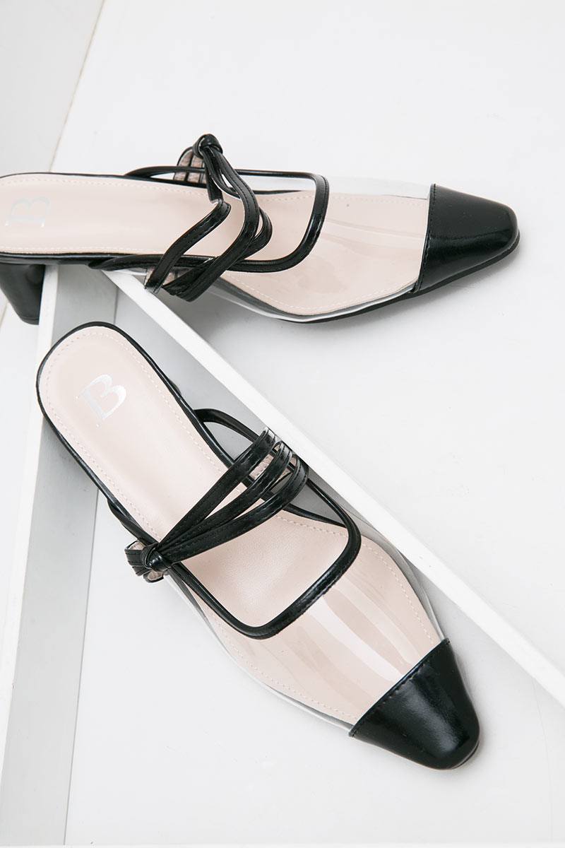 Sell Lizbeth Juliet Jelly Mules Black Shoes