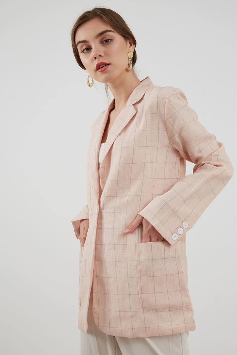 aritzia pink blazer