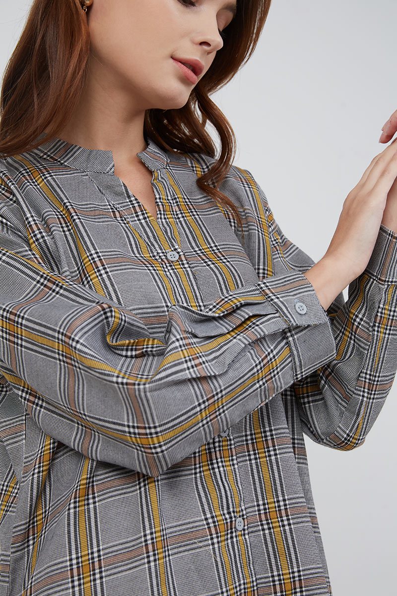 Sell Fayetta Long Shirt Dress Yellow Dresses