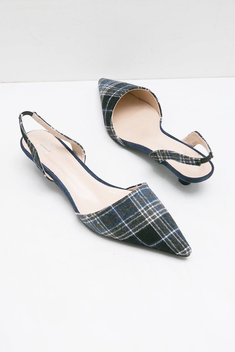 dsw plaid heels