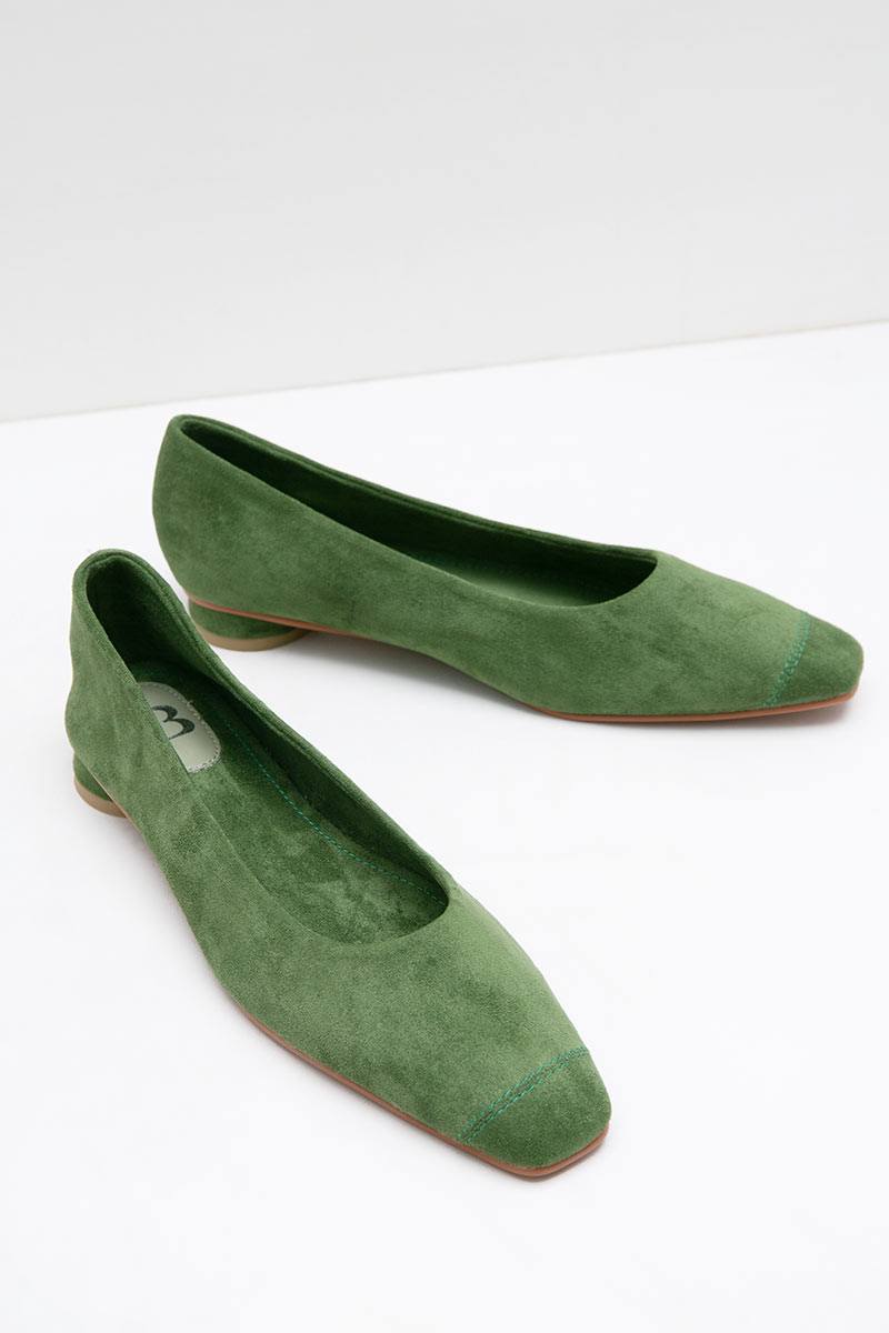 suede green heels