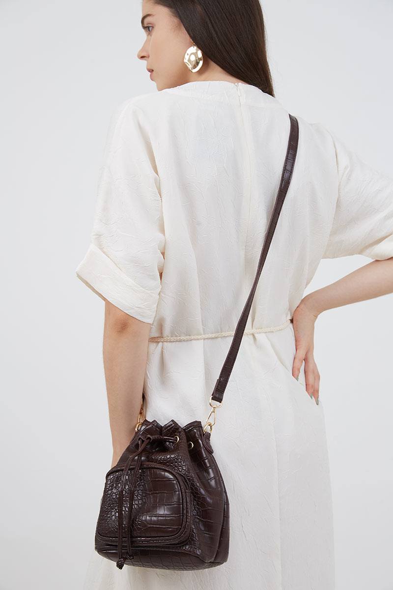 Sell Winny Ocean Drawstring Shoulder Bags Brown Smallbags