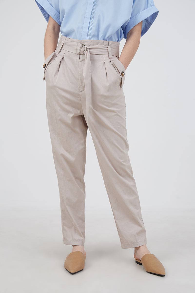 Sell Gavra Paper Bag Pants Beige Long 