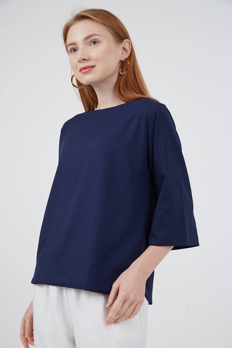 Sell Sofia Gaby Plain Blouse Navy Tops 