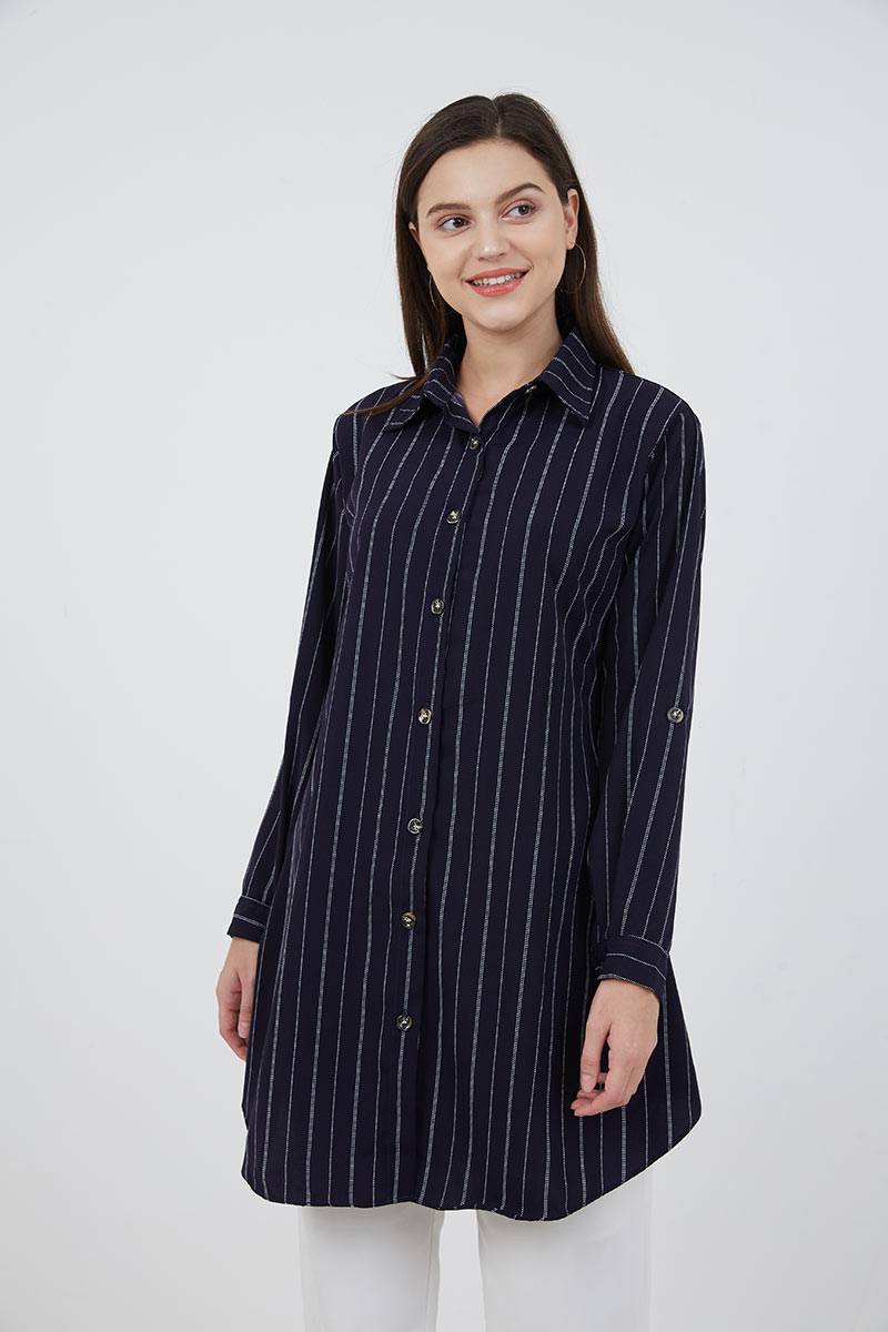 Sell Sofia Mucia Stripe Shirt Navy 